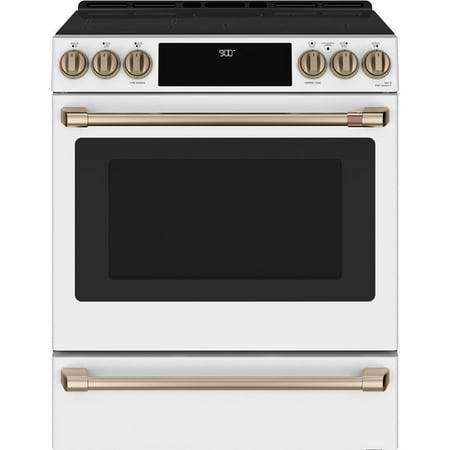 Café - 5.7 Cu. Ft. Slide-In Electric Induction Convection Range - Matte White