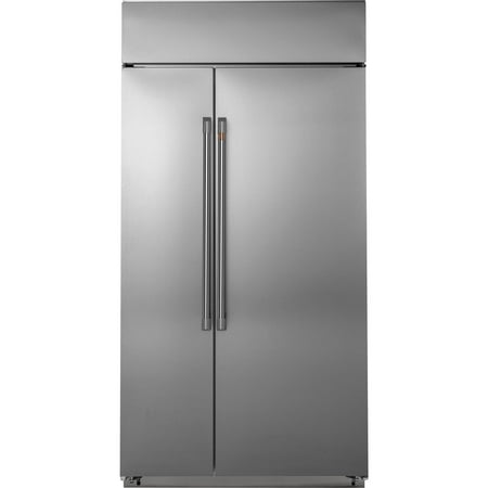 Café - 29.6 Cu. Ft. Side-by-Side Built-In Refrigerator - Stainless steel