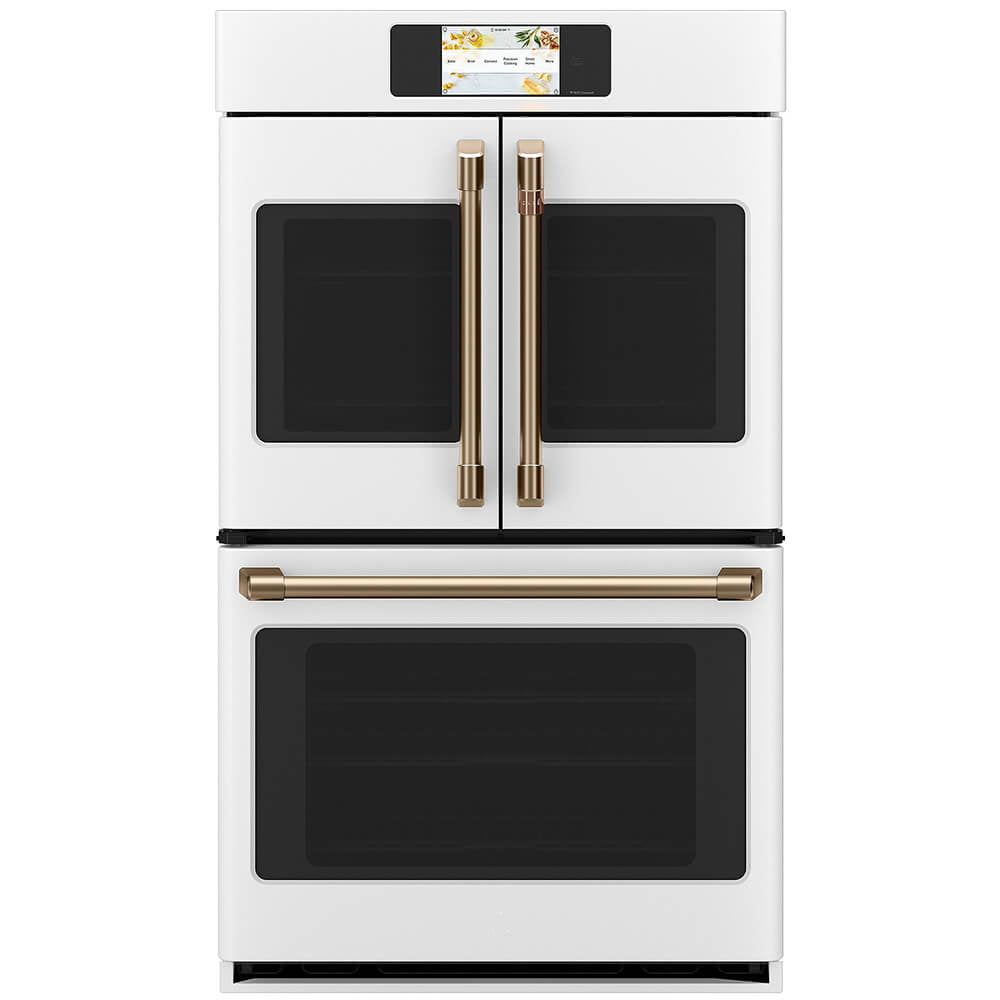 Cafe CTD90FP4NW2 30″ Smart Matte White French Door Double Wall with Built-in Convection Oven