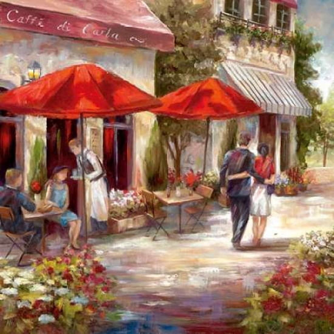 Cafe Afternoon I Canvas Art - Nan (24 x 24)