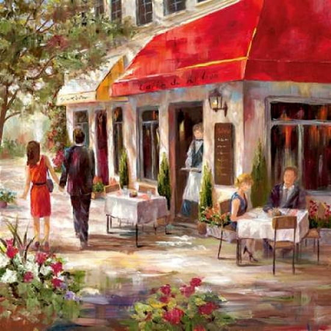 Cafe Afternoon II Canvas Art - Nan (24 x 24)