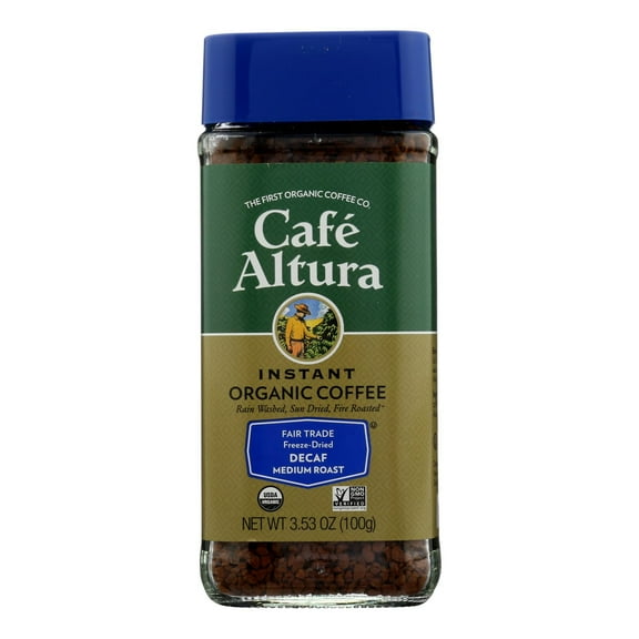 Cafe Altura - Coffee Instant Decaf - Case of 6 - 3.53 OZ