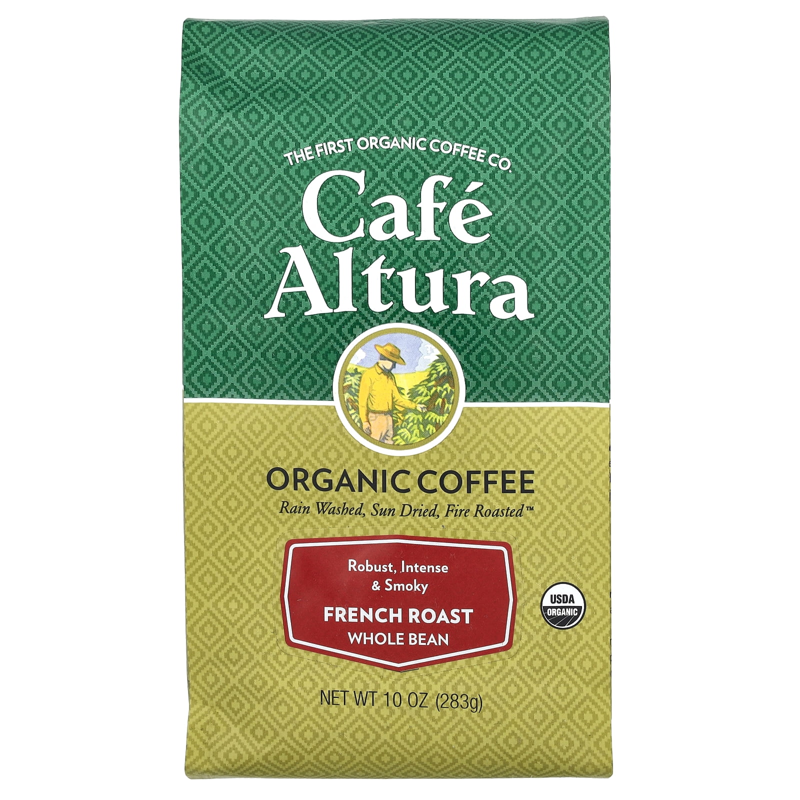 Cafe Altura Organic Coffee, Whole Bean, French Roast, 10 oz (283 g