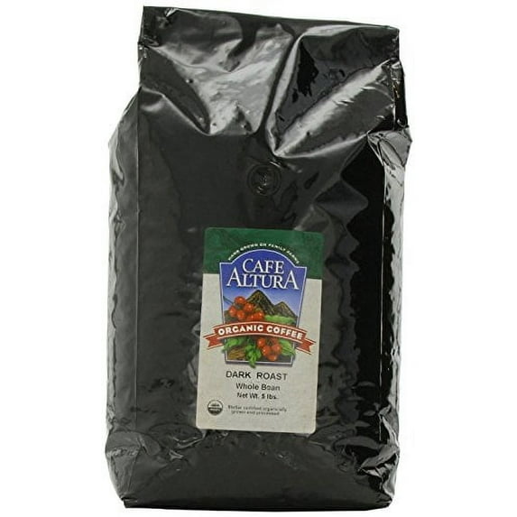 Cafe Altura Whole Bean Organic Coffee, Dark Roast (Packaging May Vary)