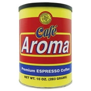 Cafe Aroma Cuban Style Premium Ground Espresso, Dark Roast, 10 oz Can