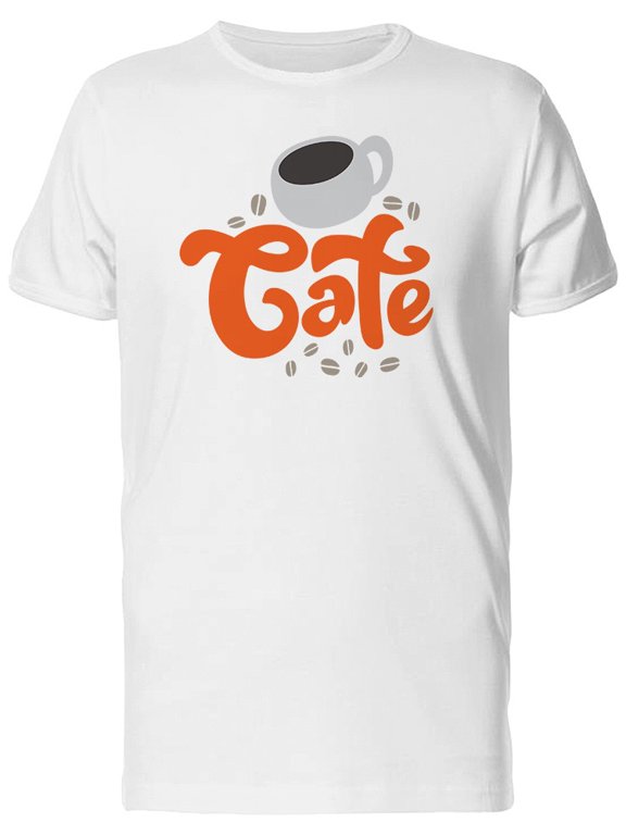 Cafe Art Lettering T-Shirt Men -Image by Shutterstock, Male XX-Large