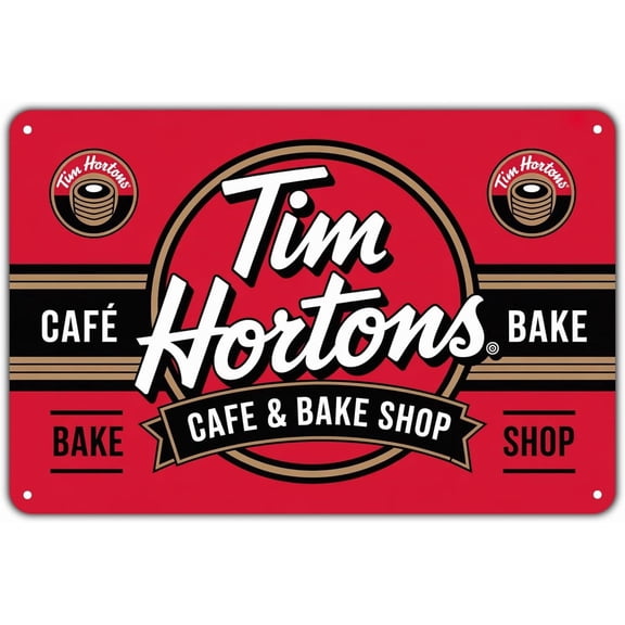 Cafe & Bake Shop tin sign Vintage Coffee Metal Sign Print Aesthetic for Garden Yard Bar Porch Home Bedroom Kitchen Wall Decor Decor Gift 8 x 12 inch