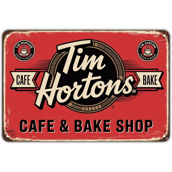 Cafe Bake Shop tin sign Vintage Coffee Shop Metal Sign Print Aesthetic for Garden Yard Bar Porch Home Bedroom Kitchen Wall Decor Decor Gift 8 x 12 inch