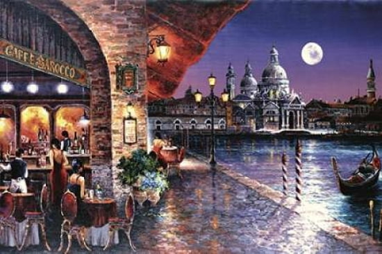 Cafe Barocco Canvas Art - James Lee (12 x 18)
