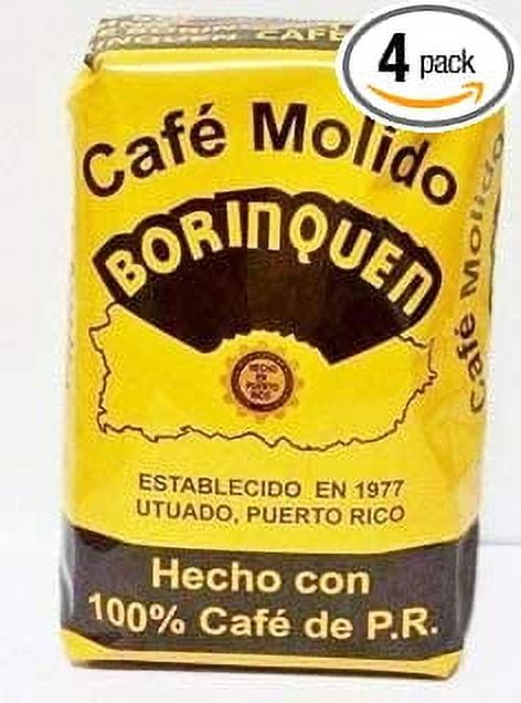 Cafe Borinquen - Puerto Rican Ground Coffee - 2 pounds VALUE PACK (4 - 8 0z Packs)