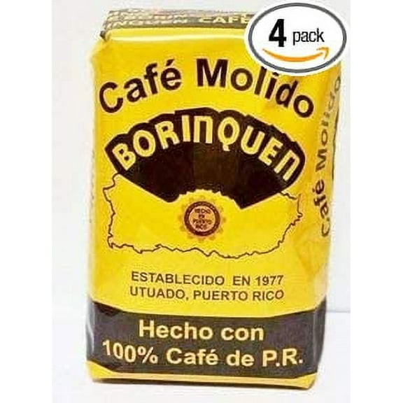 Cafe Borinquen - Puerto Rican Ground Coffee - 2 pounds VALUE PACK (4 - 8 0z Packs)