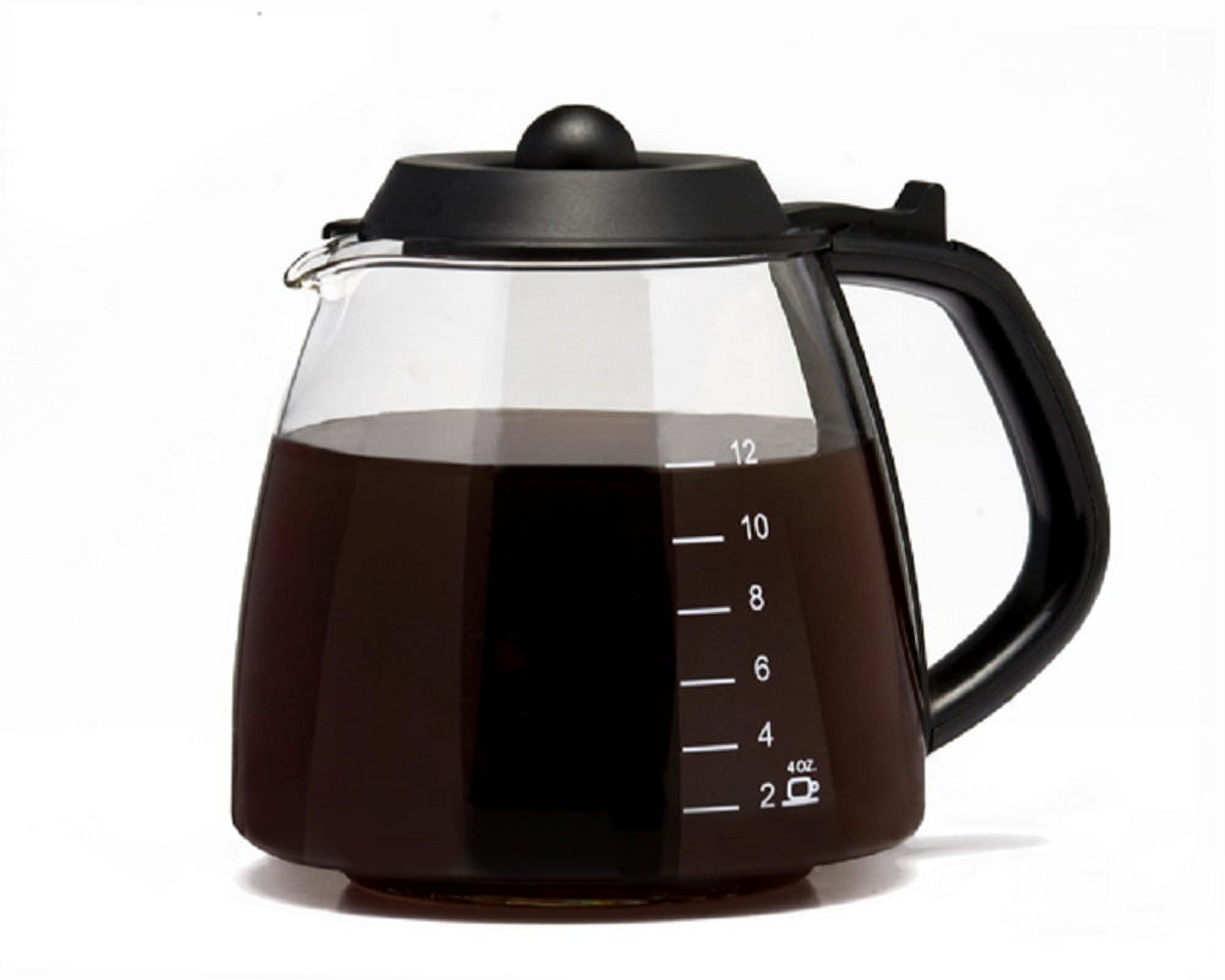 Cafe Brew 12-Cup Millennium Pause and Serve Replacement Glass Carafe, Black - image 1 of 2