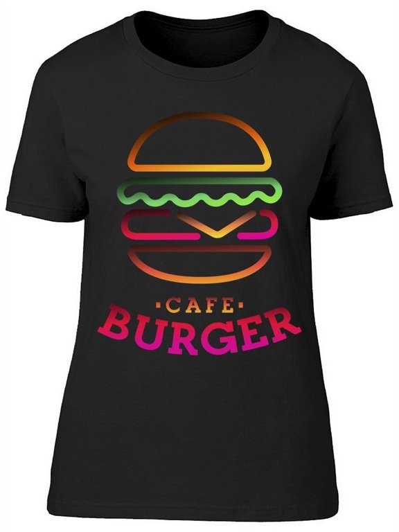 Cafe Burger T-Shirt Women -Image by Shutterstock, Female x-Large