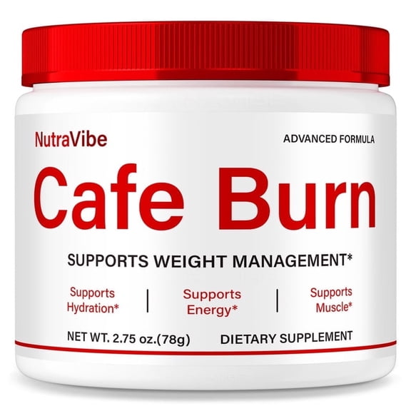 Cafe Burn Powder Daily Formula to Help Fuel Natural Energy, Support Recovery, and Keep You Moving for Active Living, Keto-Friendly Blend, Easy 1-Scoop Formula Everyday (30 Servings)