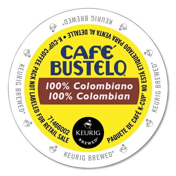 Cafe Bustelo 100 Percent Colombian K-Cups Pods, 24/box | Bundle of 2 Boxes