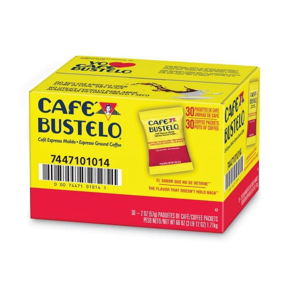 Cafe Bustelo Coffee, Espresso, 2oz Fraction Pack, 30/Carton Cafe Bustelo Coffee, Espresso, 2oz Fraction Pack, 30/Carton