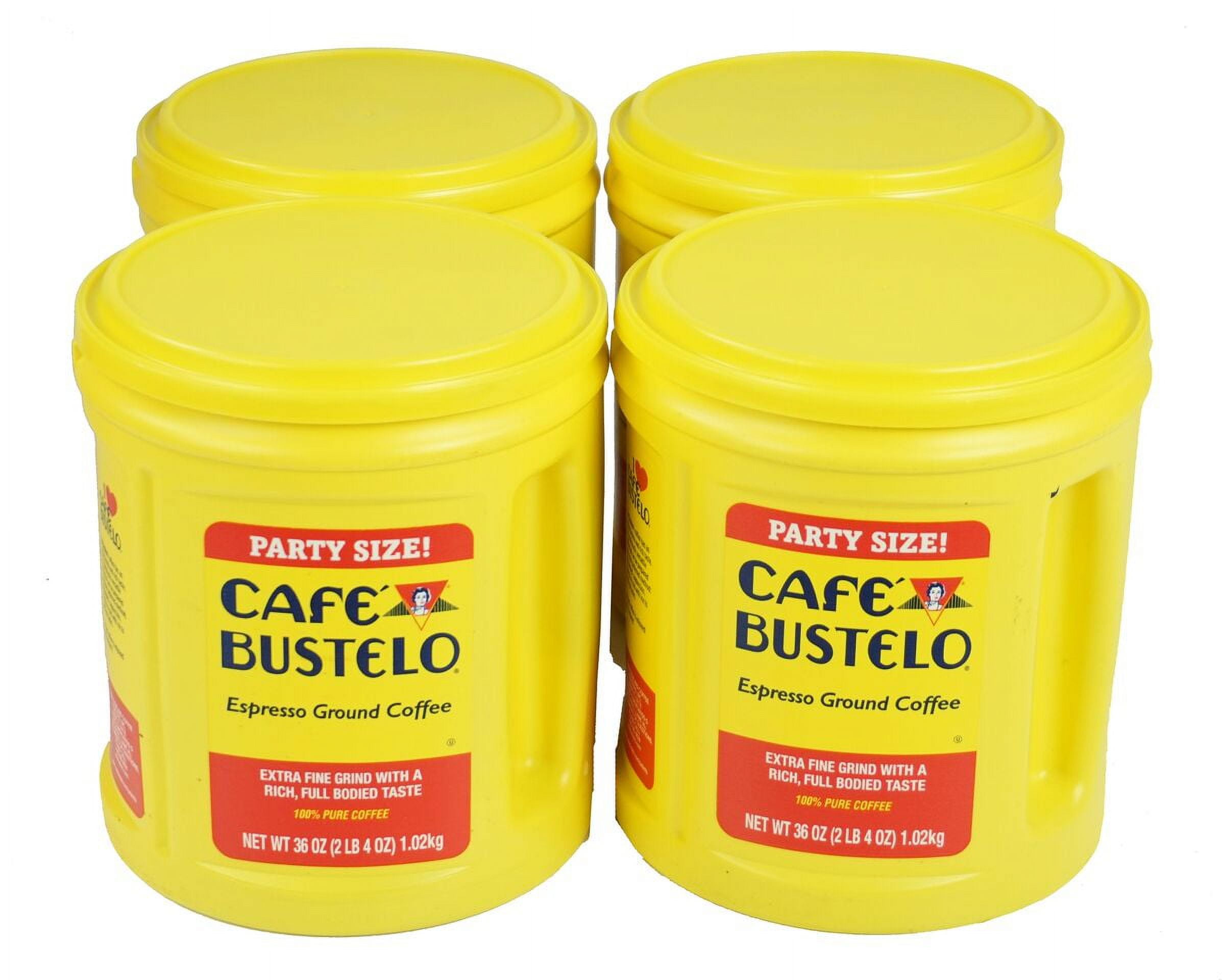 Cafe Bustelo Coffee Espresso, 36Ounce Can x 4 Pack
