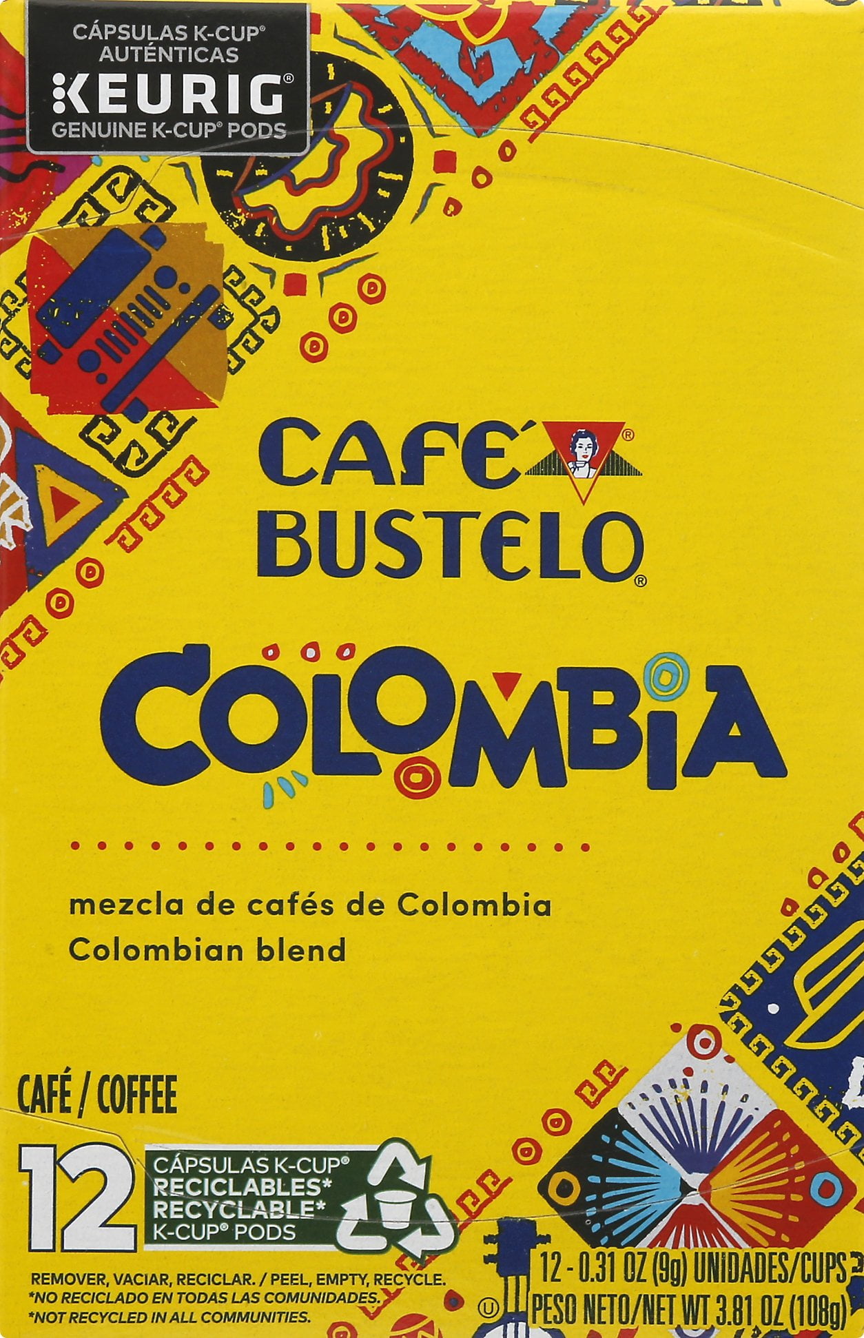Cafe Bustelo Colombia Colombian Blend Coffee Keurig K Cup