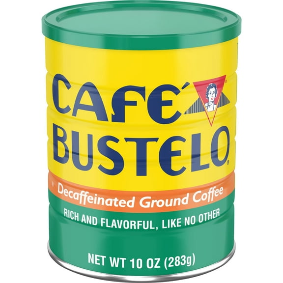Cafe Bustelo, Decaffeinated Medium Dark Roast Ground Coffee, 10 oz Can