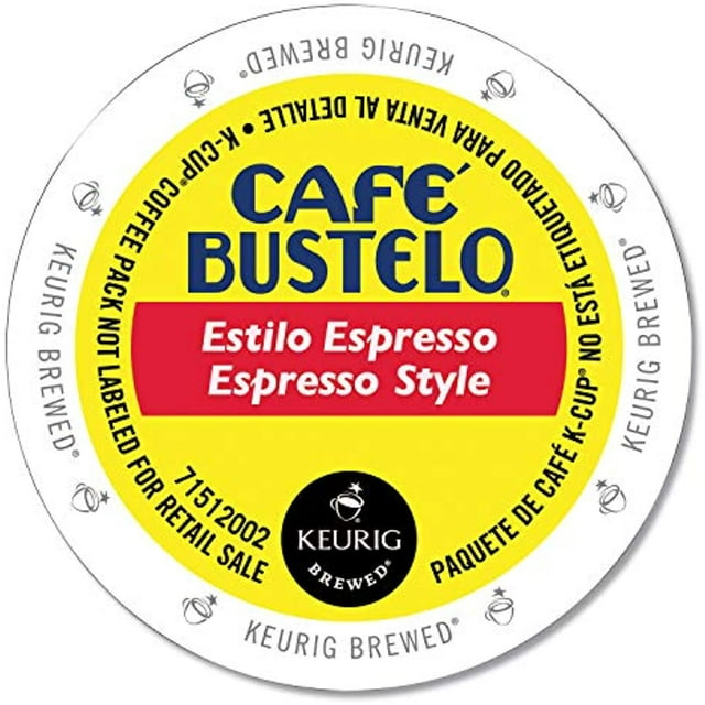 Cafe Bustelo Espresso K Cup Pods For Keurig Brewers, Dark Roast Coffee, Espresso, 24 Count