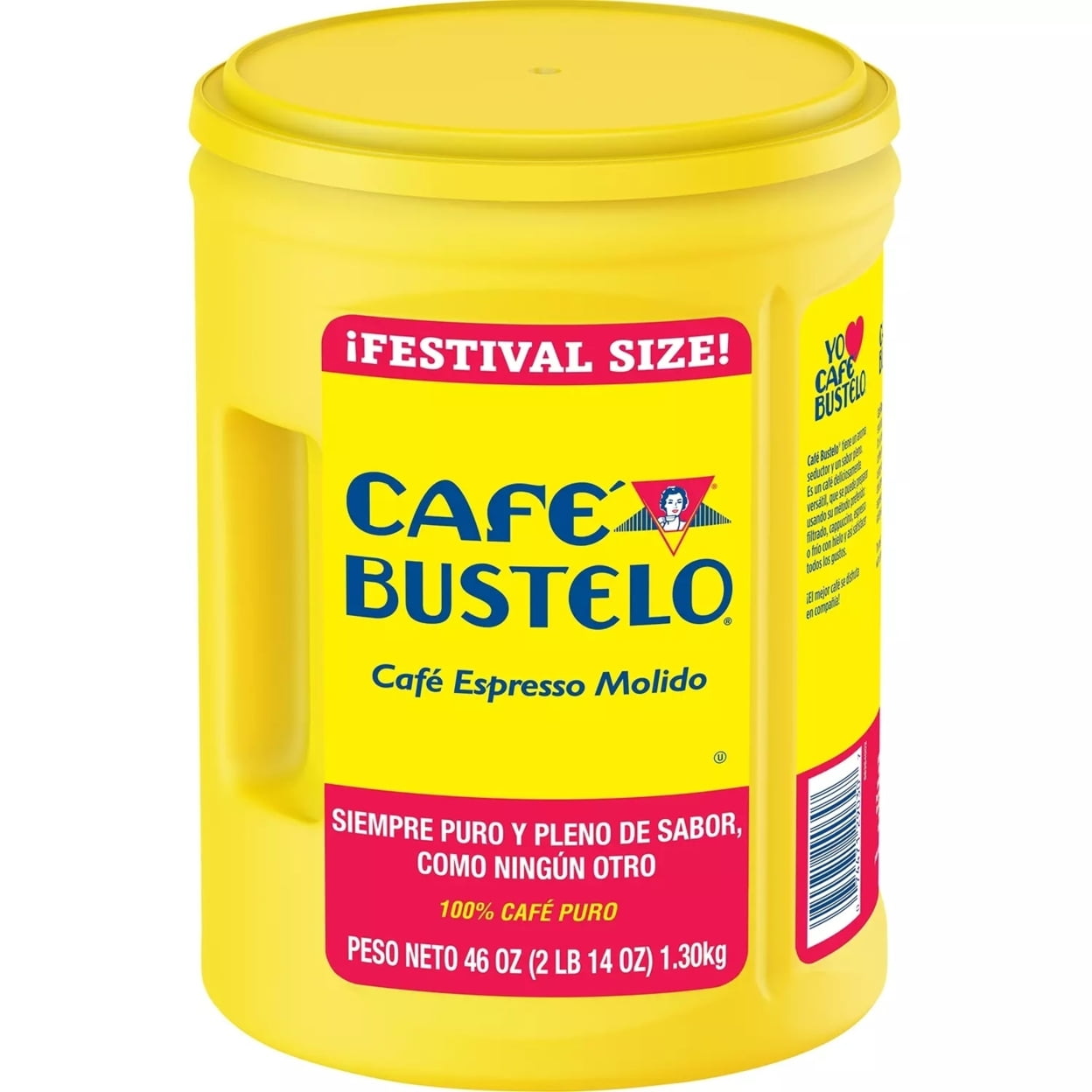 Cafe Bustelo Festival Size Dark Roast Ground Coffee, Espresso (46 Ounce)