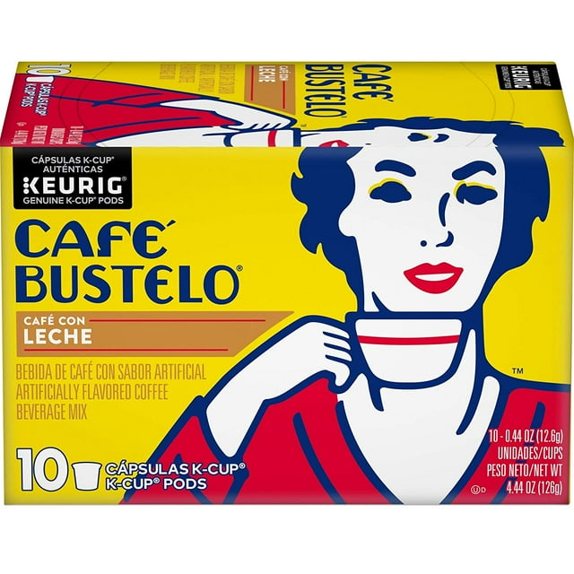 Cafe Bustelo Sweet & Creamy Cafe Con Leche Coffee Keurig K Cup