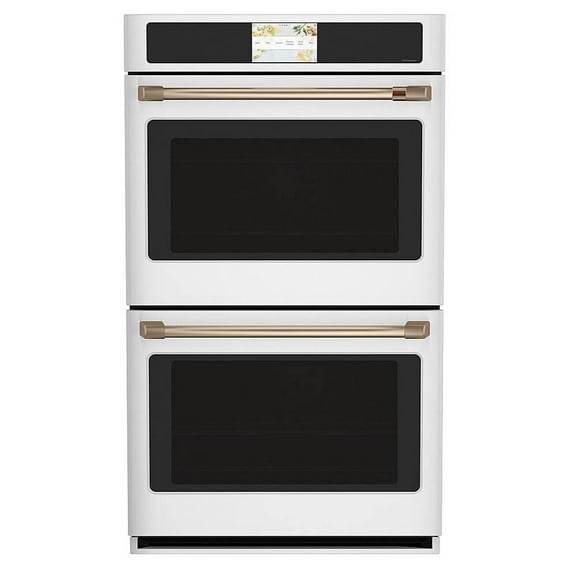 Cafe CTD90DP4NW2 30 inch Matte White Double Electric Convection Wall Oven