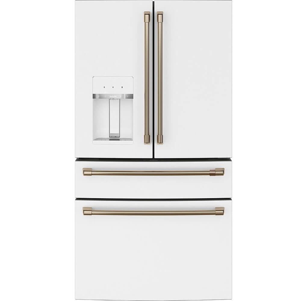 Matte White Smart French Door Refrigerator with Ice Maker