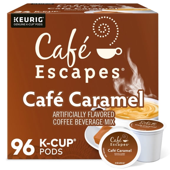 Cafe Escapes Cafe Caramel, 96 K-Cup Pods