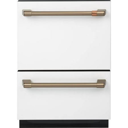Café - 24" Top Control Built-In Double Drawer Dishwasher, Customizable - Matte White