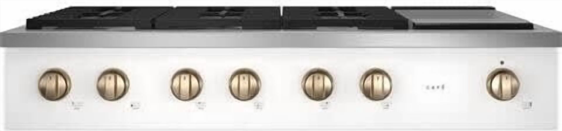 48 Inch Commercial-Style Gas Rangetop with 6 Sealed Burners, Continuous Grates