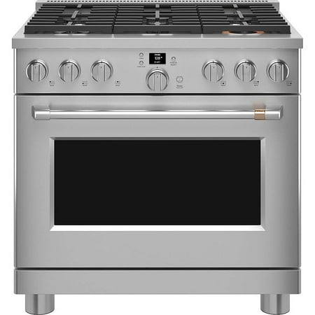 Café - 36 in. Wide 6 Burners 6.2 Cu. Ft. Freestanding Gas Convection Range with 6 Burners, Customizable - Stainless Steel