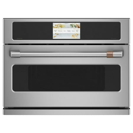 Café - 27" Built-In Single Electric Convection Wall Oven with 120V Advantium Technology - Stainless steel