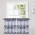 thumbnail image 1 of Cafe Curtains 24 Inch Length, Geometric Moroccan Printed Short Farmhouse Kitchen Decor Tier Curtains Small Half Window Curtains for Bathroom, 1 of 7