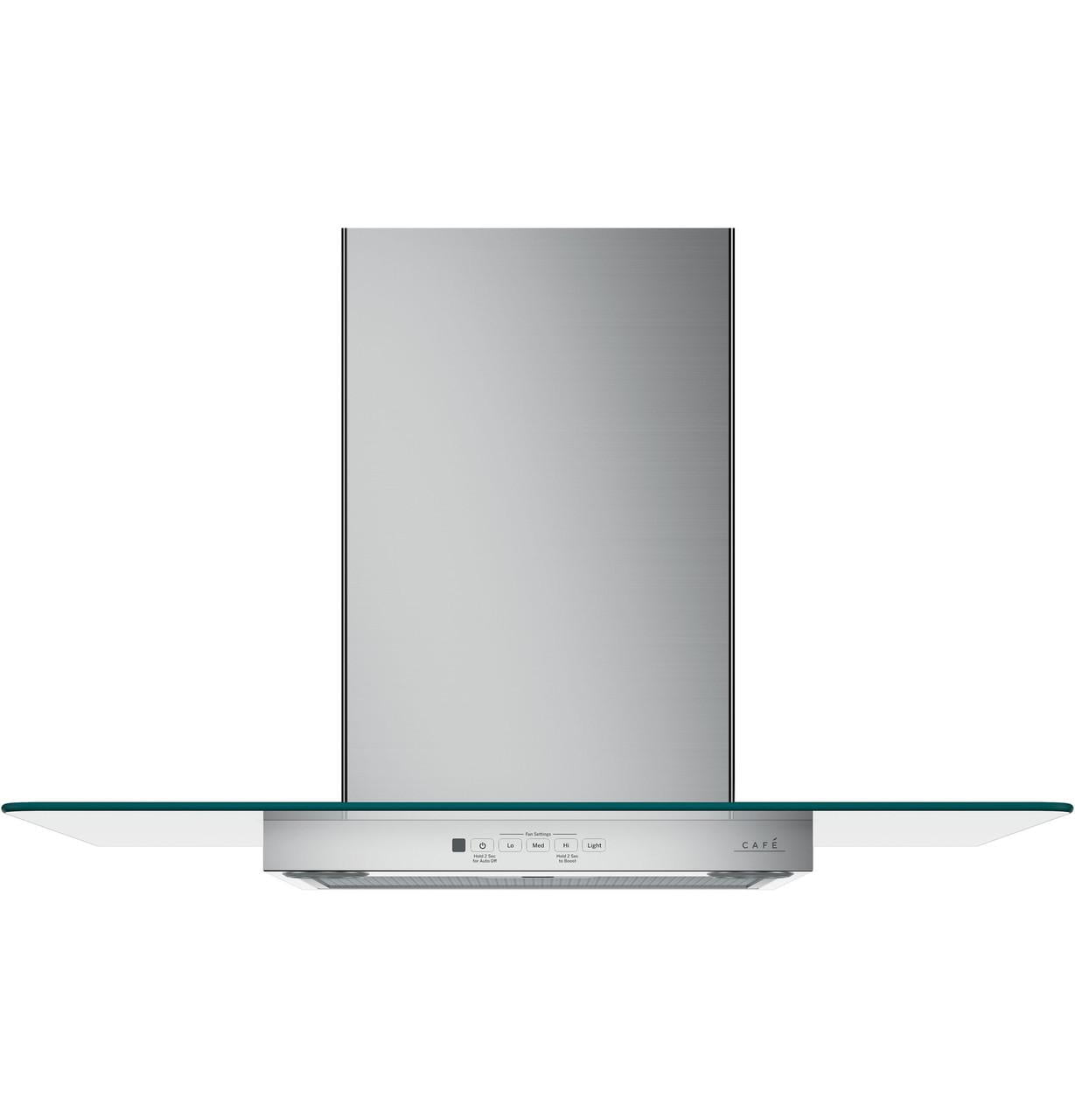 30" Stainless Steel Convertible Wall Mount Range Hood with Glass Canopy