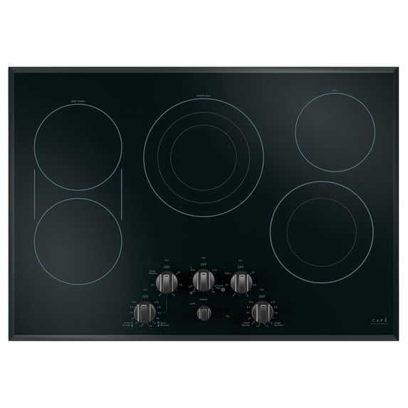 5 Electric Cooktop Knobs - Brushed Black - CXCE1HKPMBT