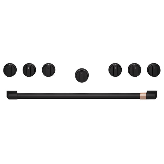 Cafe Cxpr6hk 36" Handle And Knob Set For Pro Range And Rangetop - Black