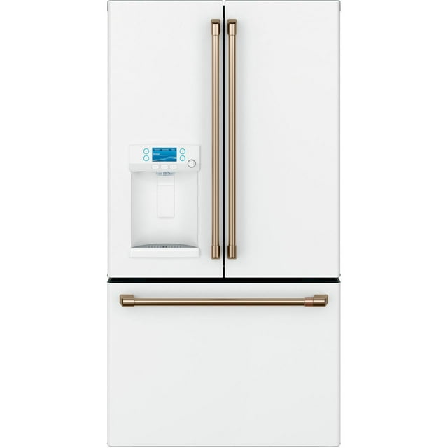 Cafe Cye22tpm 36" Wide 22.2 Cu. Ft. Counter Depth French Door Refrigerator - Matte White /