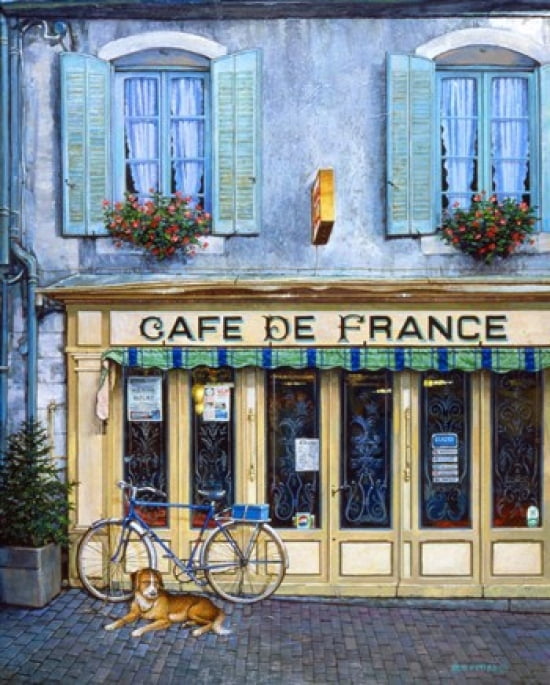 Cafe De France Canvas Art - Bob Pettes (18 x 23)