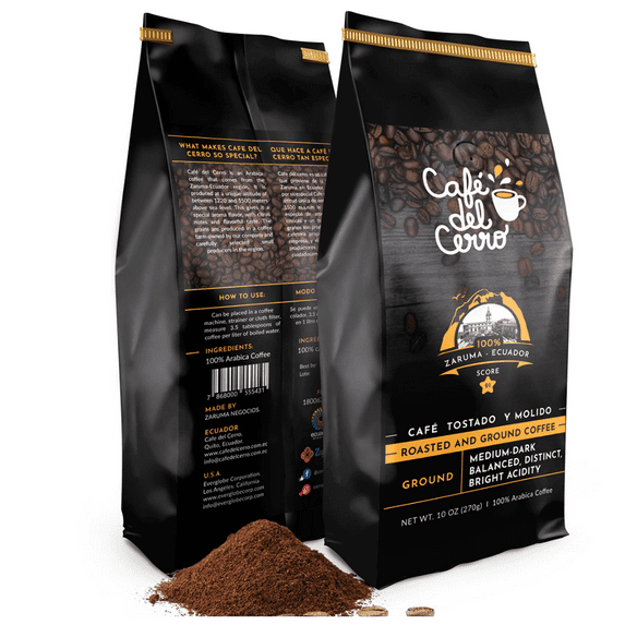 Cafe Del Cerro, Medium Dark Roast Ground Coffee, Arabica Roasted, 10 oz