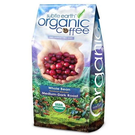 Cafe Don Pablo Subtle Earth Organic Whole Bean Coffee, Medium-Dark Roast, 32 Oz