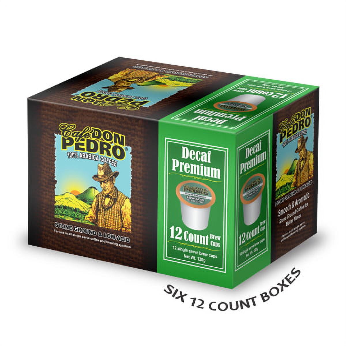 Cafe Don Pedro Decaf Premium Low Acid Coffee Pods Enjoy Tasty Coffee