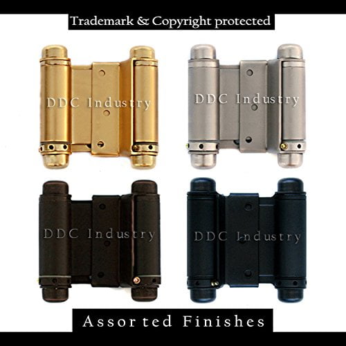 Cafe Door 3" Spring Hinges Double Acting Barrel Spring Hinge in Satin Nickel (Brass, Oil Rubbed Bronze, Satin Nickel, and Black are Available) for Saloon Bar Pub Swinging Cafe Doors