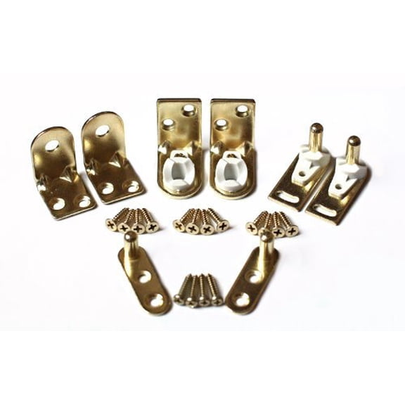 Cafe Door Hinges by Cafe Doors Emporium, Double-Acting Premium Cafe Door Gravity-Pivot Hinge, Heavy Duty Hardware Set for Saloon Swinging Doors (Brass)