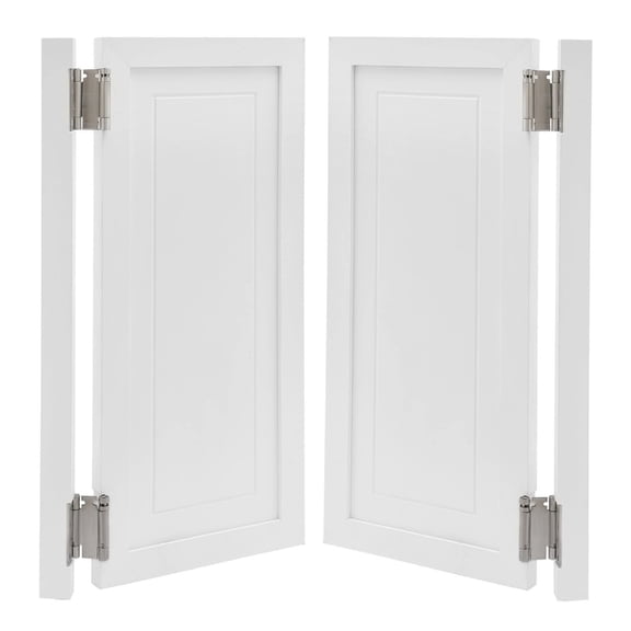 Cafe Door Swinging Door Solid Wood Saloon Door Includes Hinges for Kitchen Shop Entrance Partition Pub Painted Finished (White 35x16")