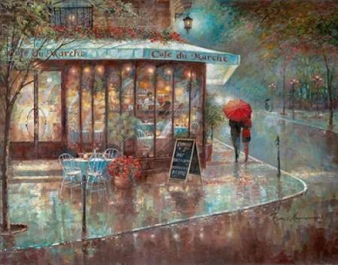 Cafe Du Marche Canvas Art - Ruane Manning (22 x 28)