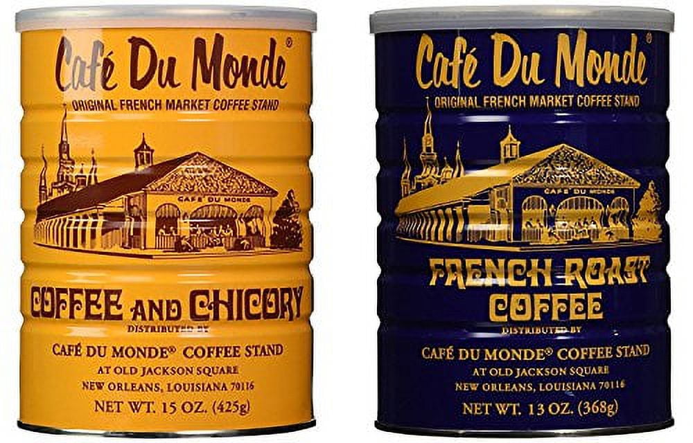 Cafe Du Monde Coffee and Chickory and French Roast Bundle. New Orleans