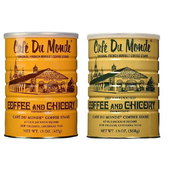 Cafe Du Monde Coffee and Chicory and Decaf Blend Bundle