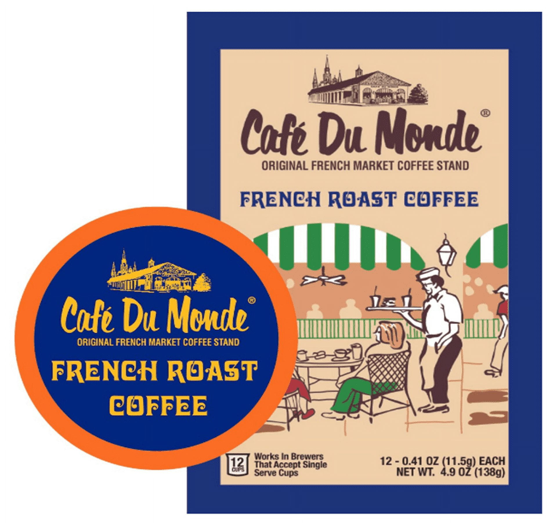 Cafe Du Monde French Roast Coffee 12 Single Serve K Cups