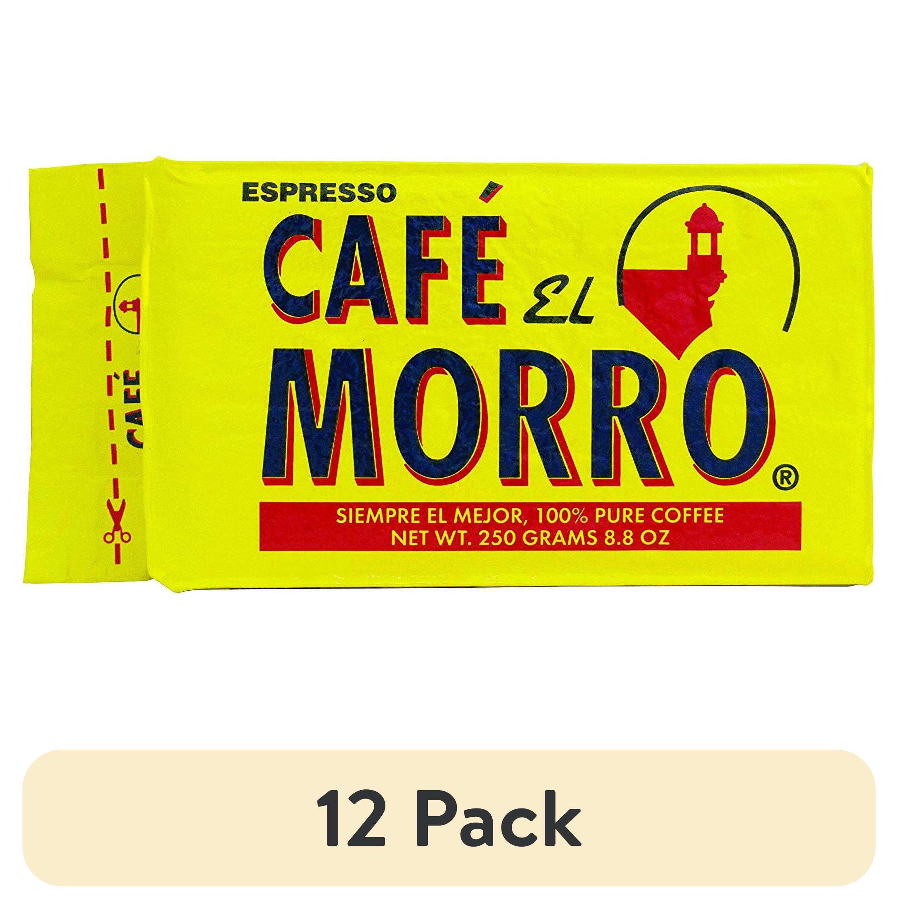 (12 pack) Cafe El Morro Espresso Dark Roast Caffeinated Ground Coffee, 8.8 oz